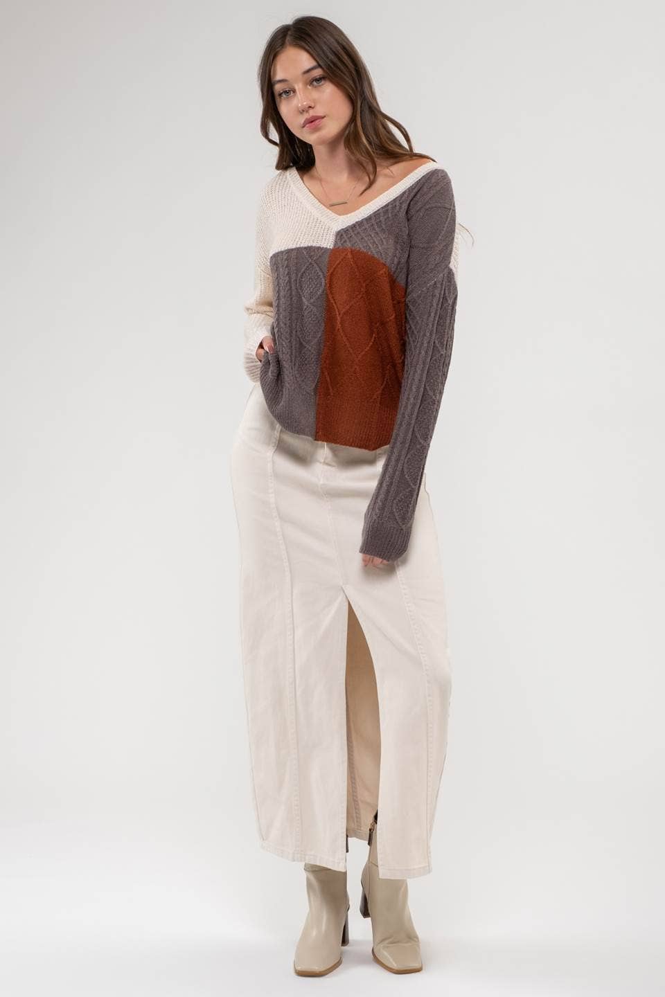 Lightweight Colorblock Knit