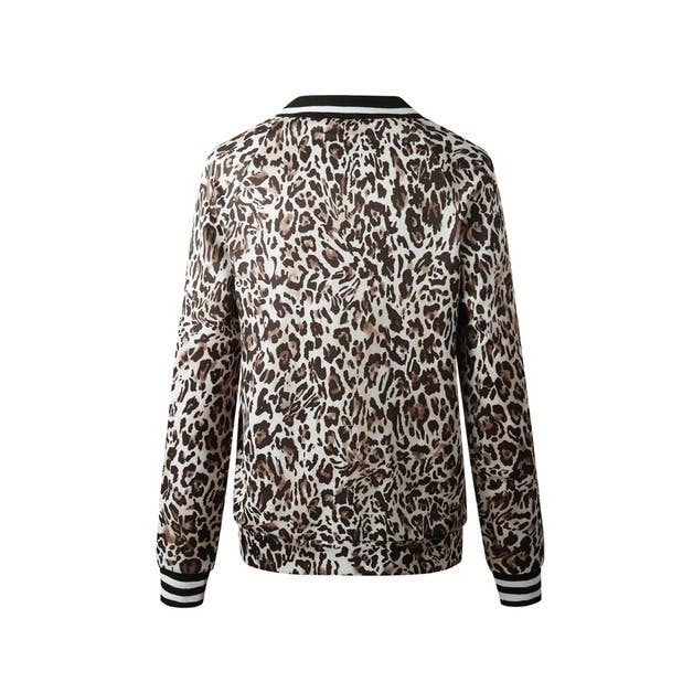 Animal Print Bomber Jacket