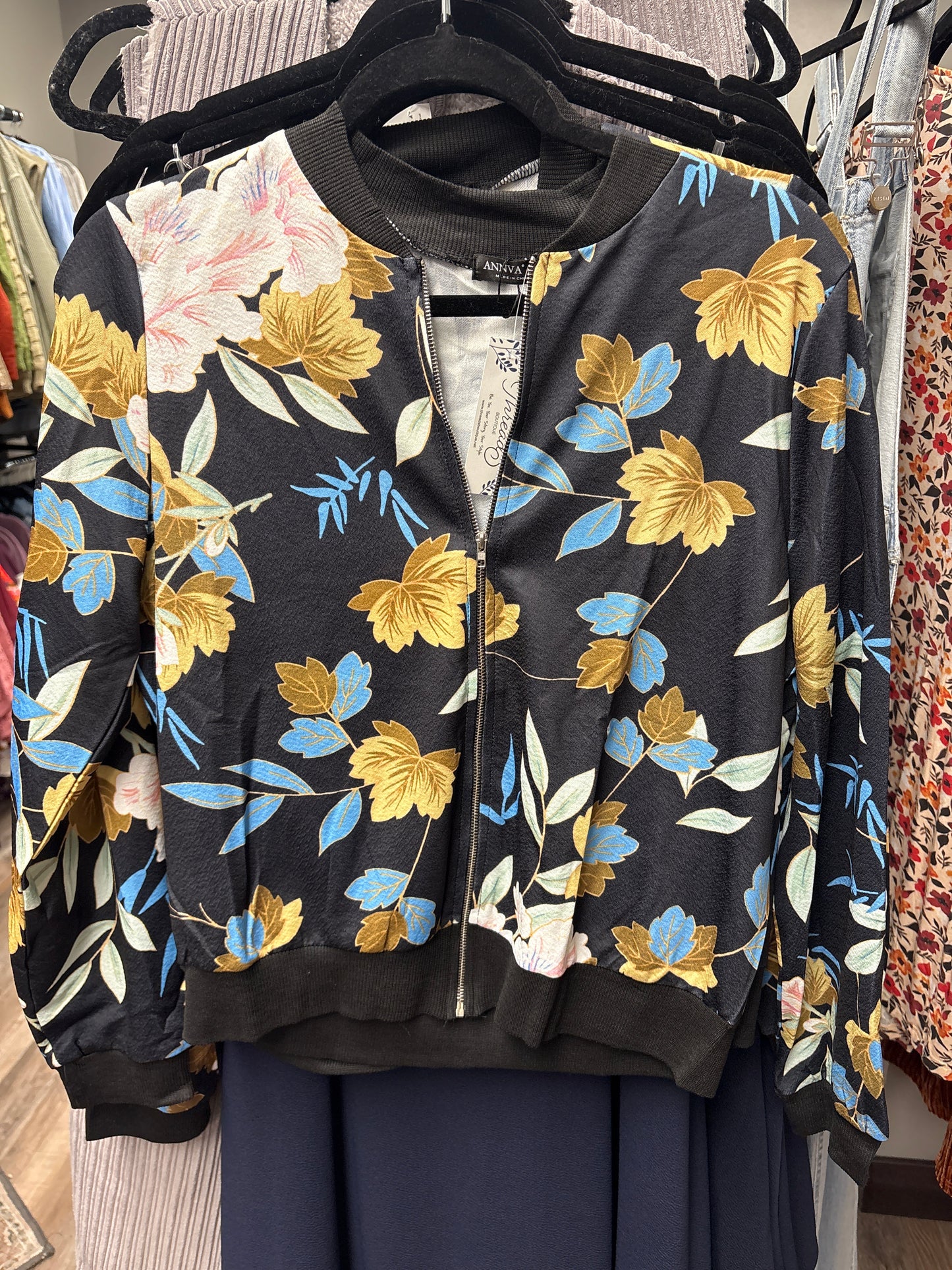Floral Bomber Jacket - Threads Boutique