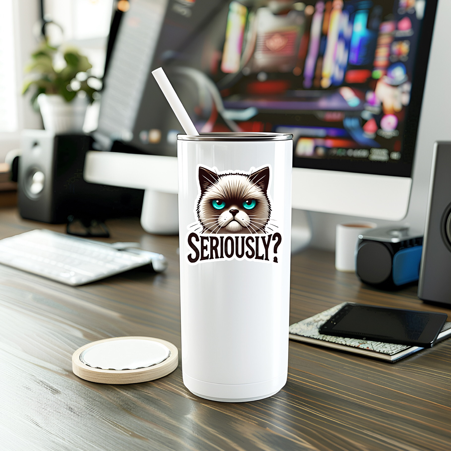 Funny Seriously Cat Sticker