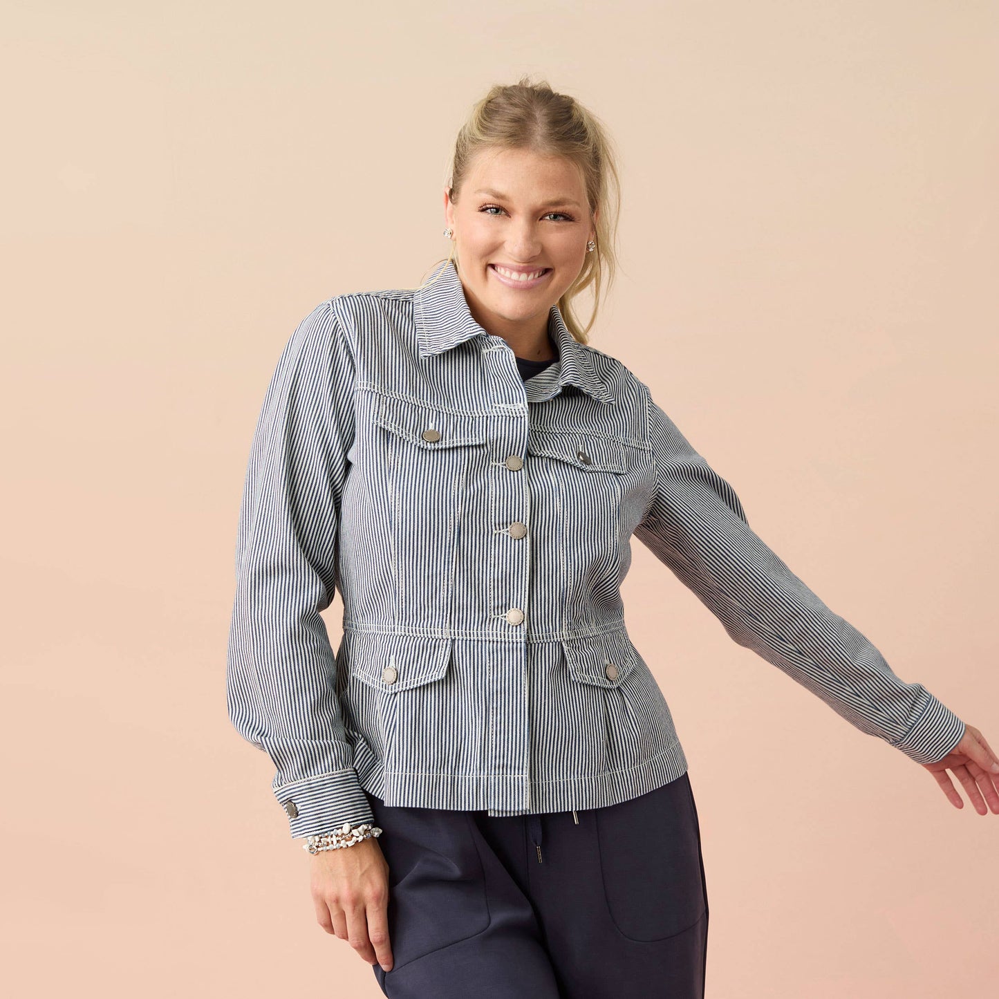 Samson Striped Denim Jacket