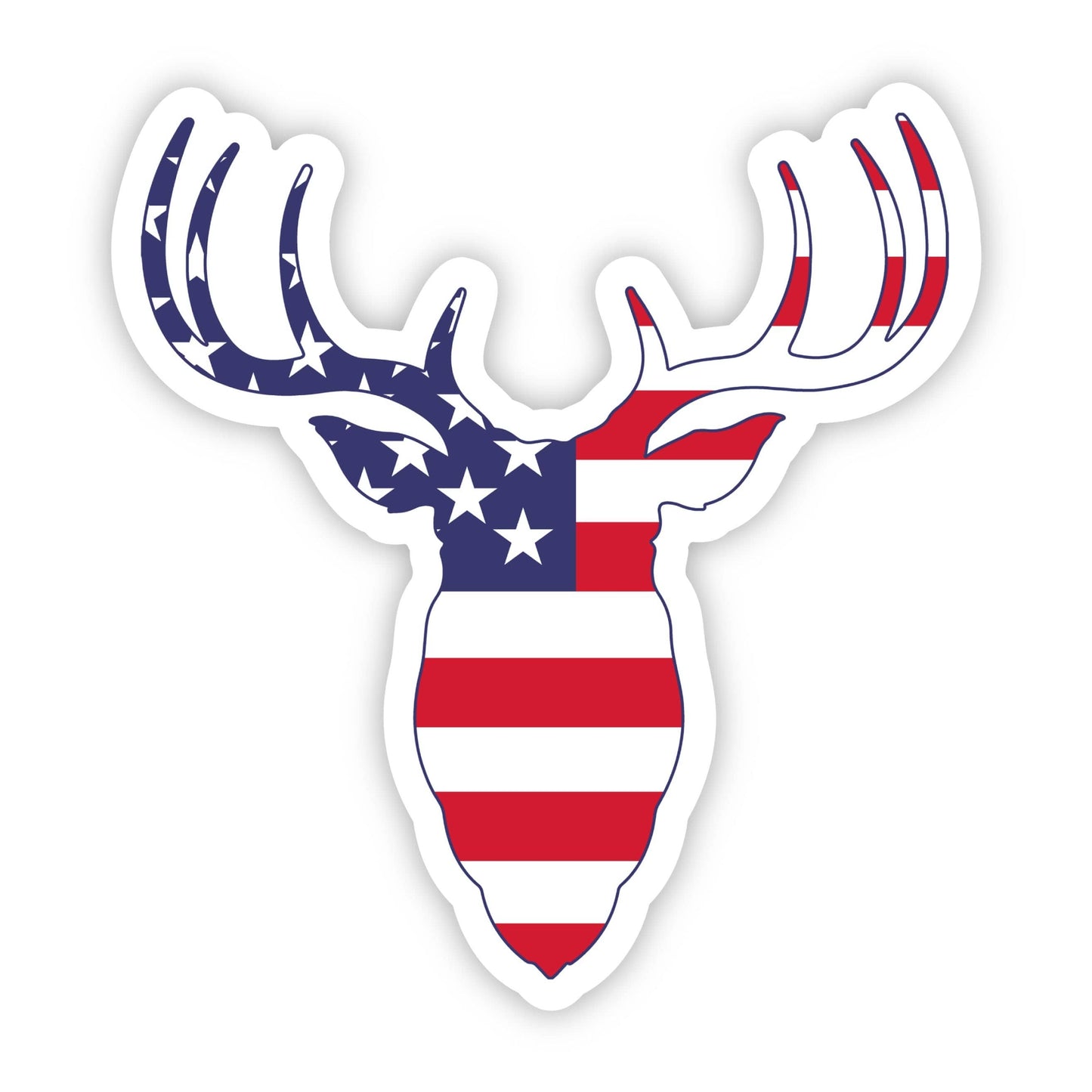 Buck Deer Sticker - American Flag - Threads Boutique