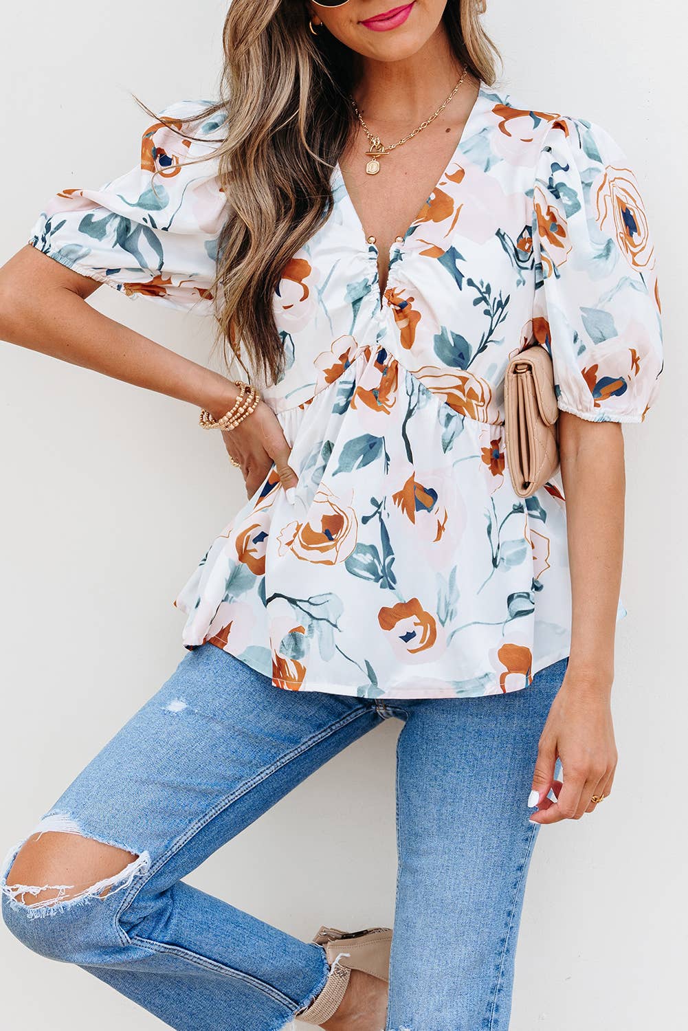 Floral Babydoll Blouse