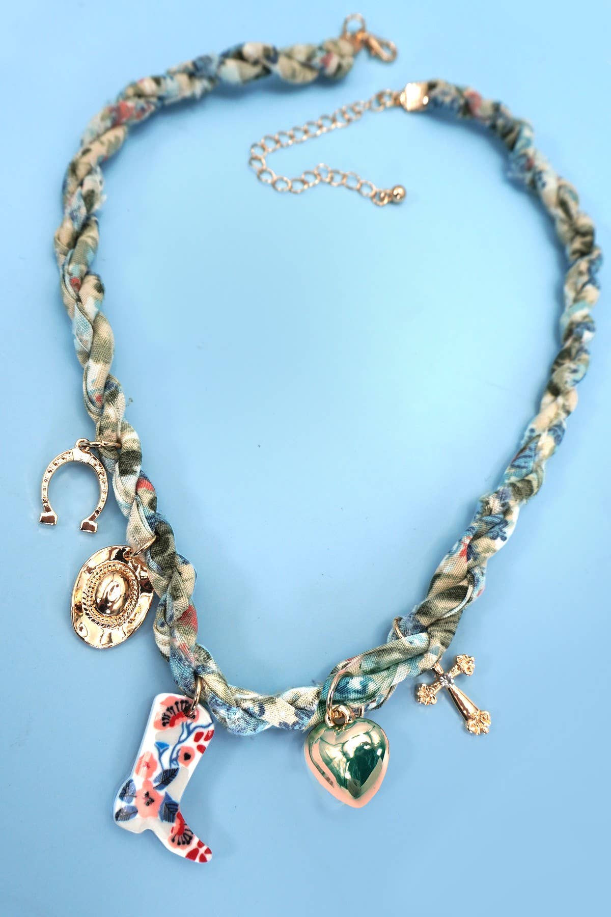 Western Scarf Charm Necklace