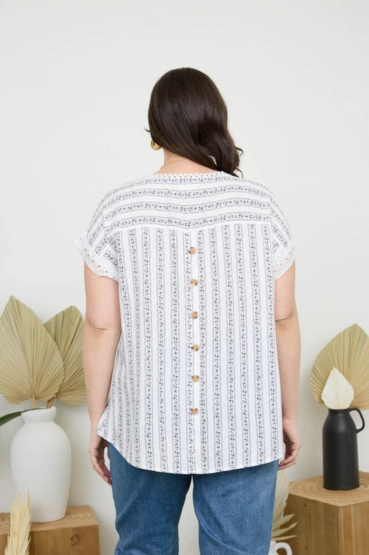 Plus Floral Sleeve Top - Threads Boutique