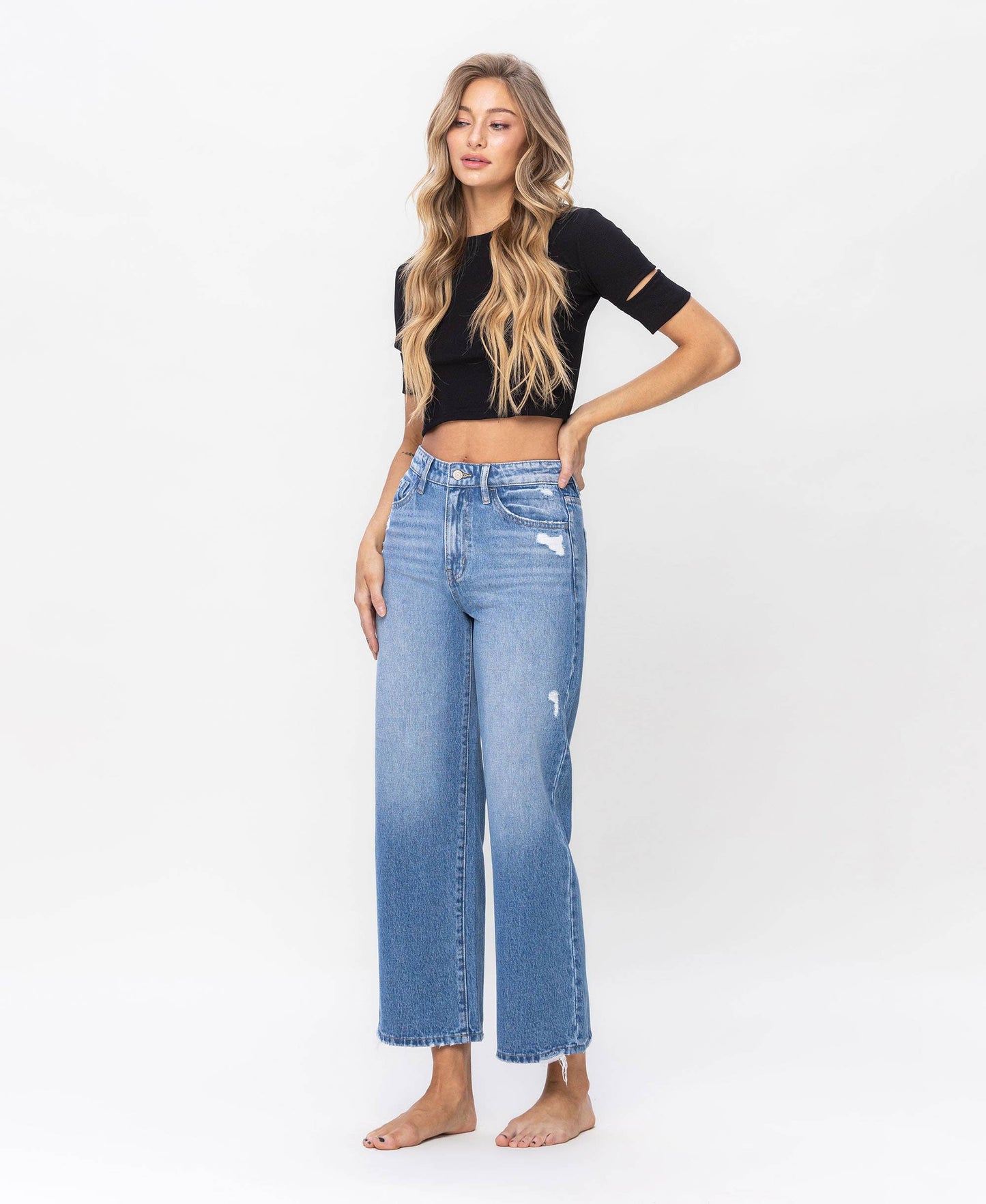 Super High Rise Wide Vervet Jeans