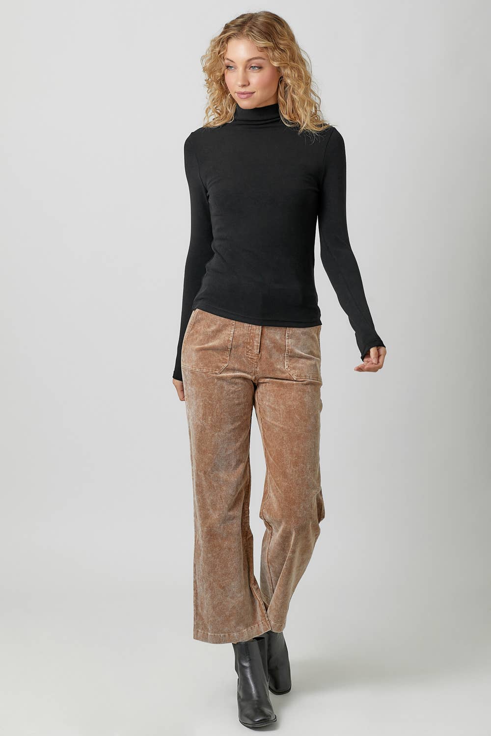 Knit Mock Neck Long Sleeve