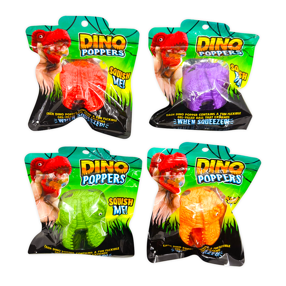 Squishy Fidget Dino Poppers