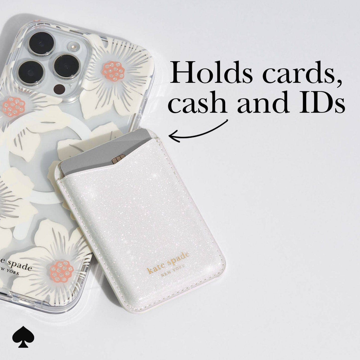 Kate Spade Wallet MagSafe White Glitter