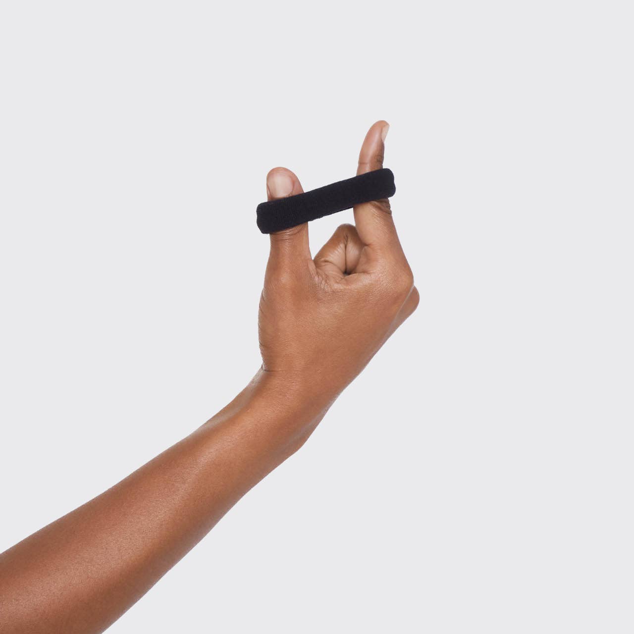 Nylon Thick Hair Elastics 6pc Set- Black