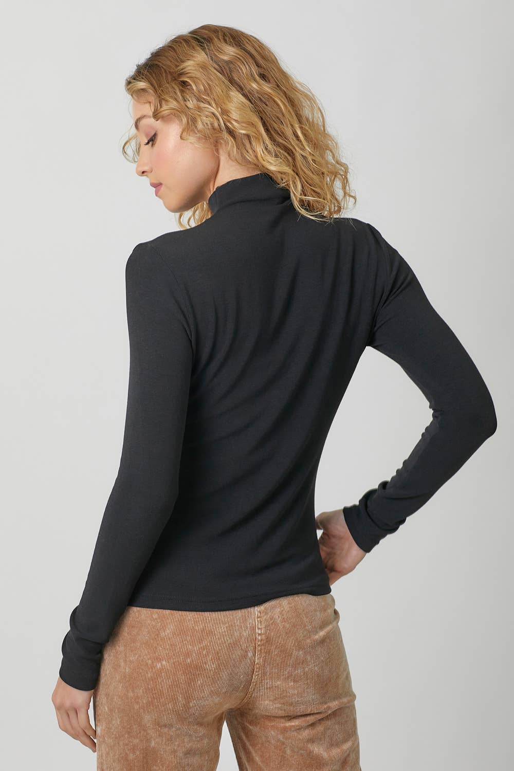 Knit Mock Neck Long Sleeve
