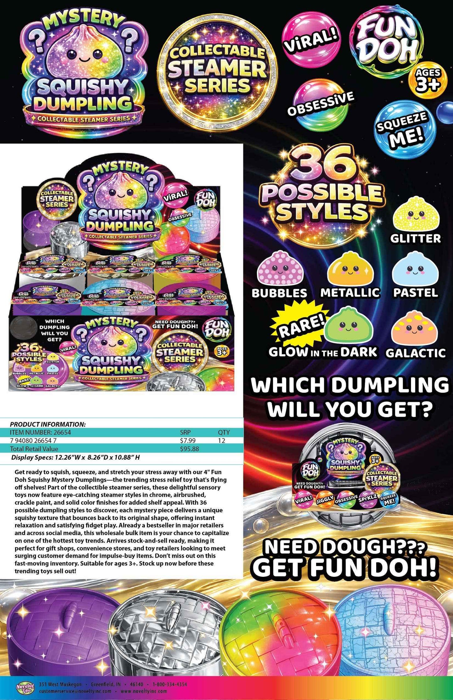 Fun Doh Mystery Dumpling Squishies - PRE ORDER