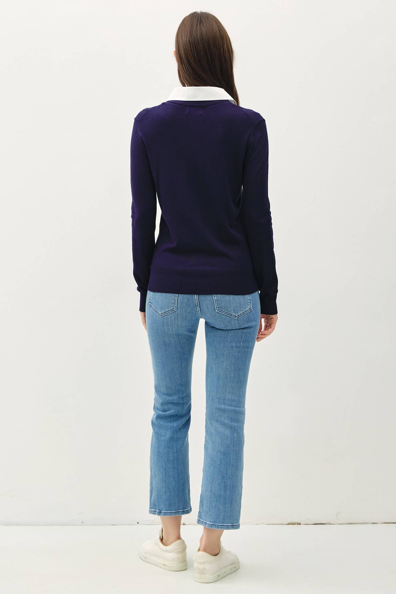 Claire Collared V neck