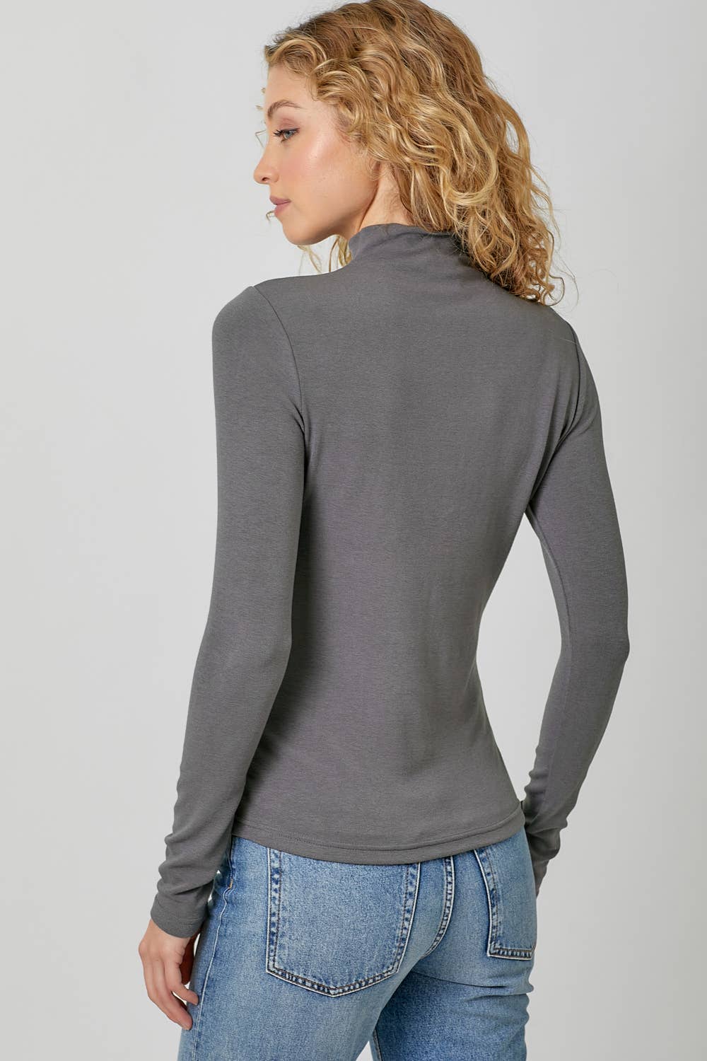 Knit Mock Neck Long Sleeve