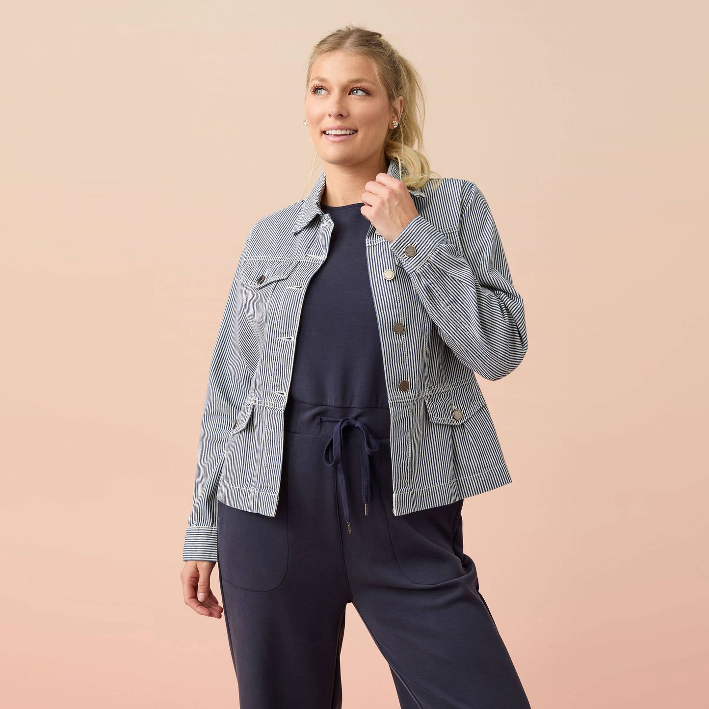 Samson Striped Denim Jacket