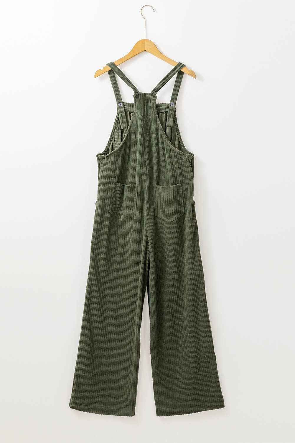 Corduroy Pocketed Wide Leg Overall