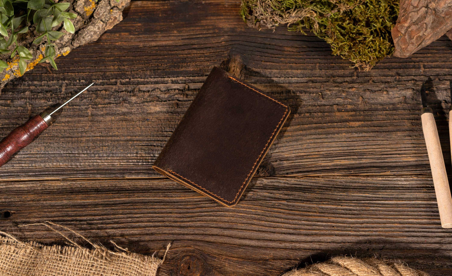 Genuine Leather Wallet with ID Window