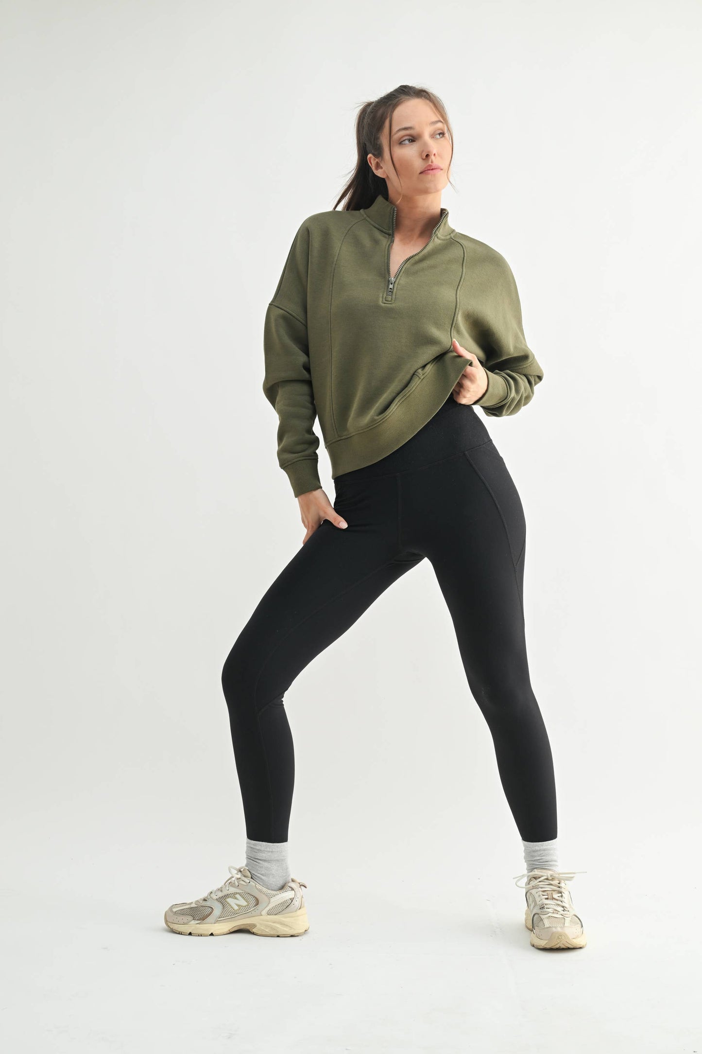 Princess Seam Quarter Zip Pullover
