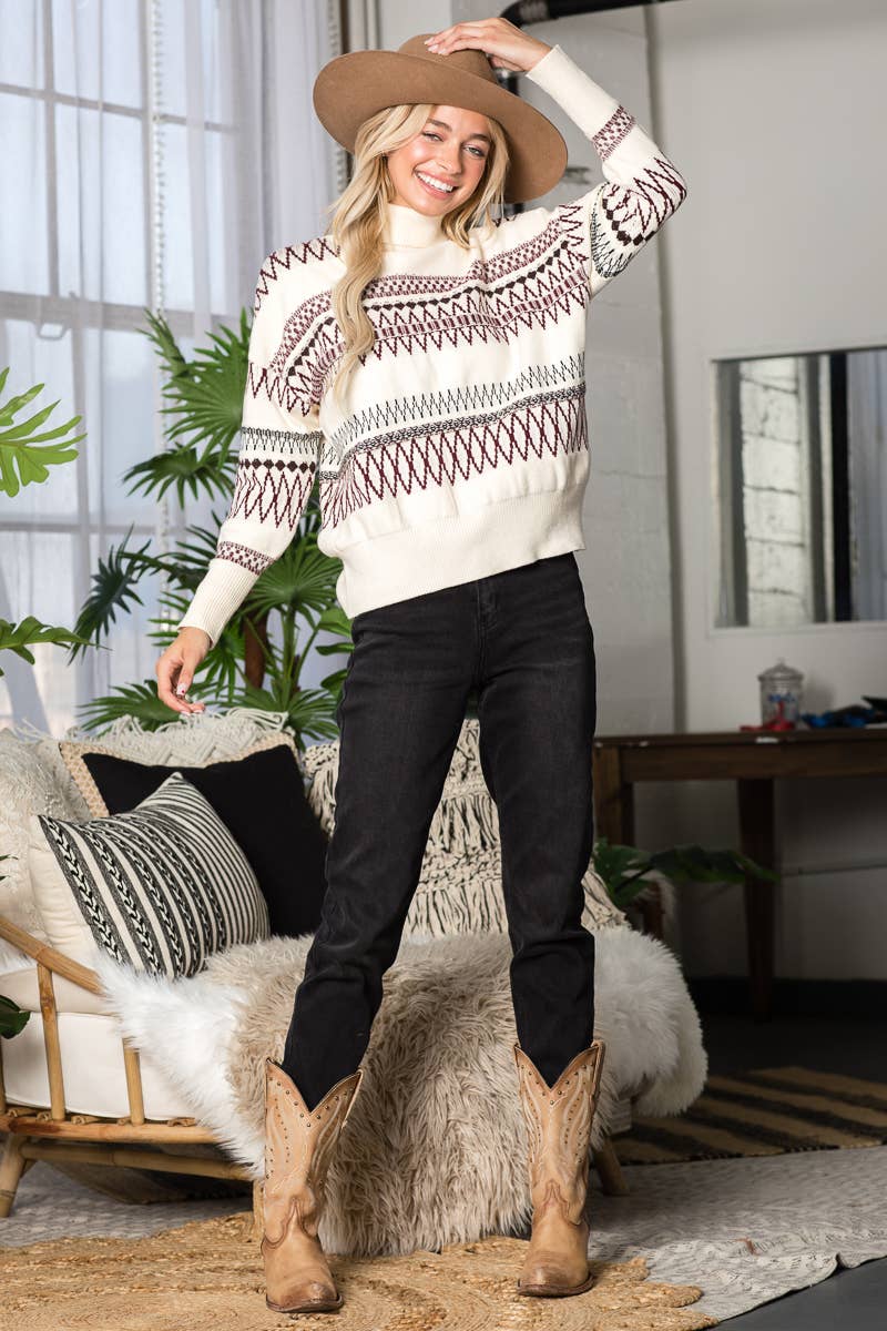 Boho Ethnic Pattern Sweater