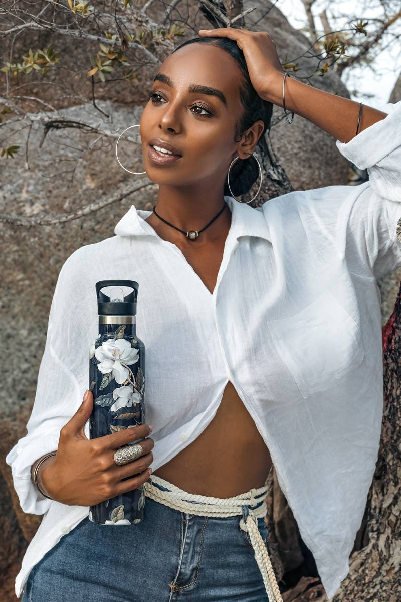 MAGNOLIA Dark Garden Insulated Water Bottle