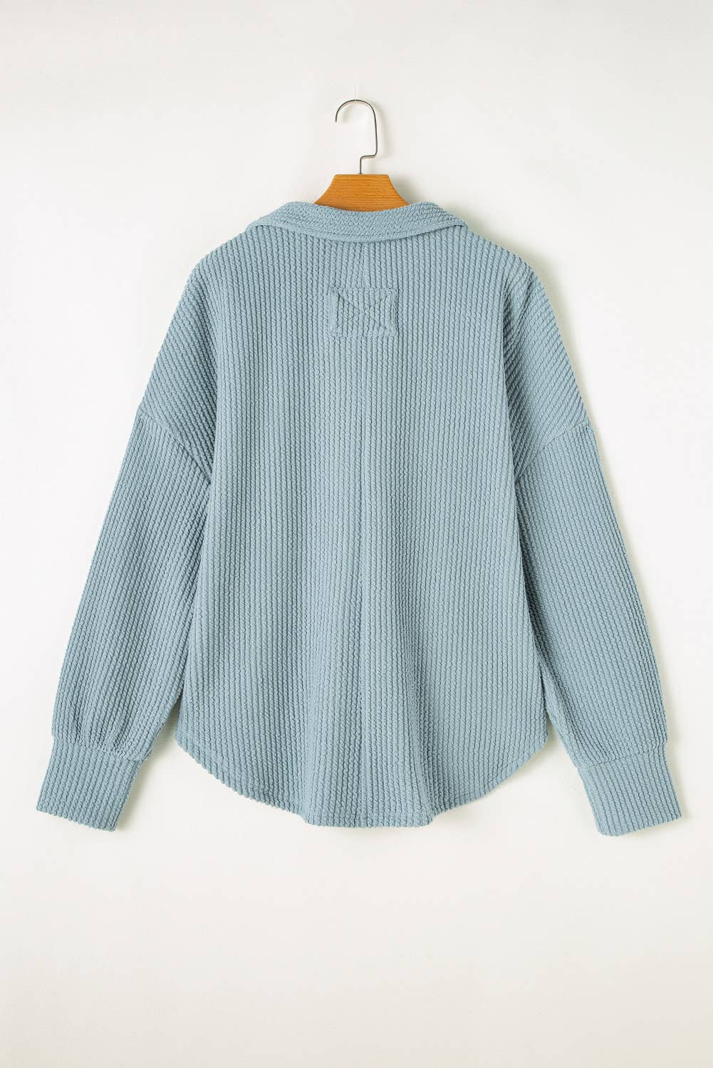 Textured V Neck Top