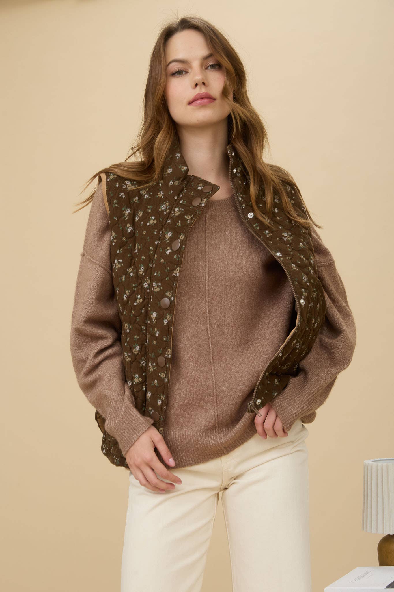 Floral Quilted Vest