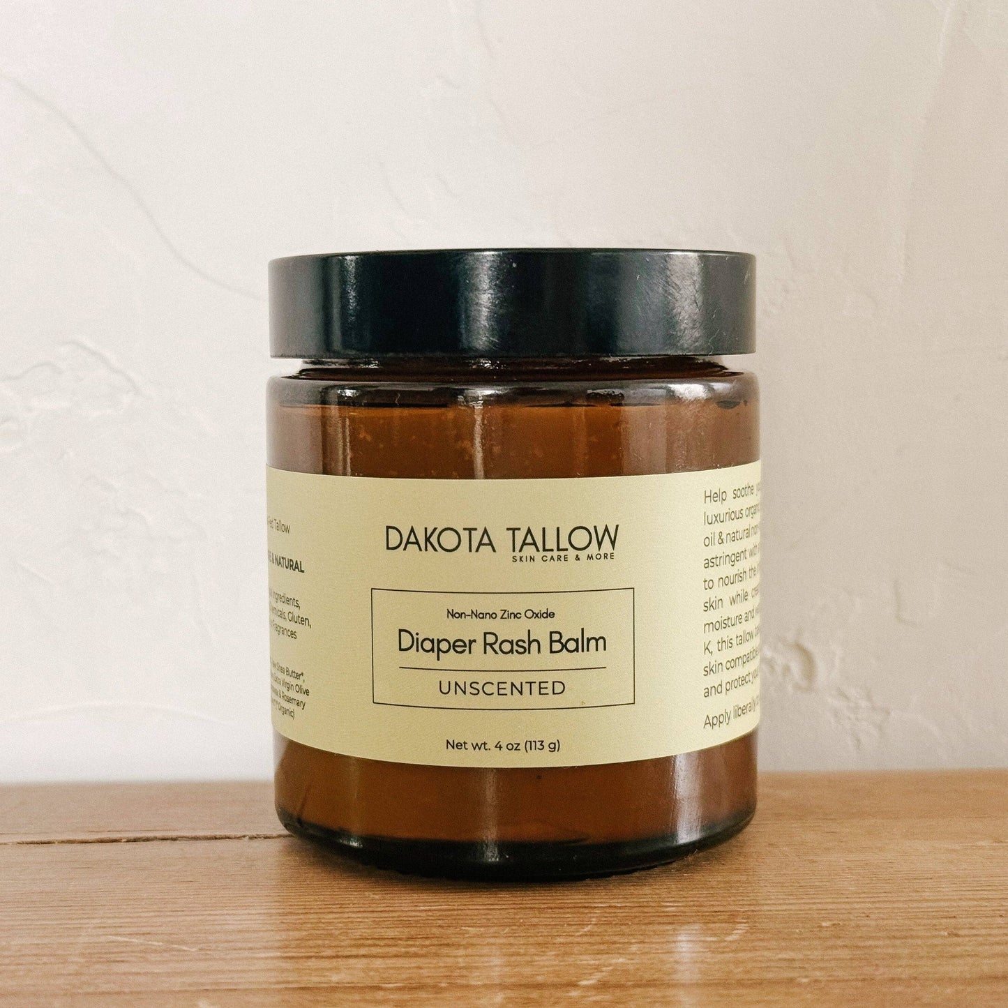 Dakota Tallow Skin Care - Diaper Rash Balm | Unscented