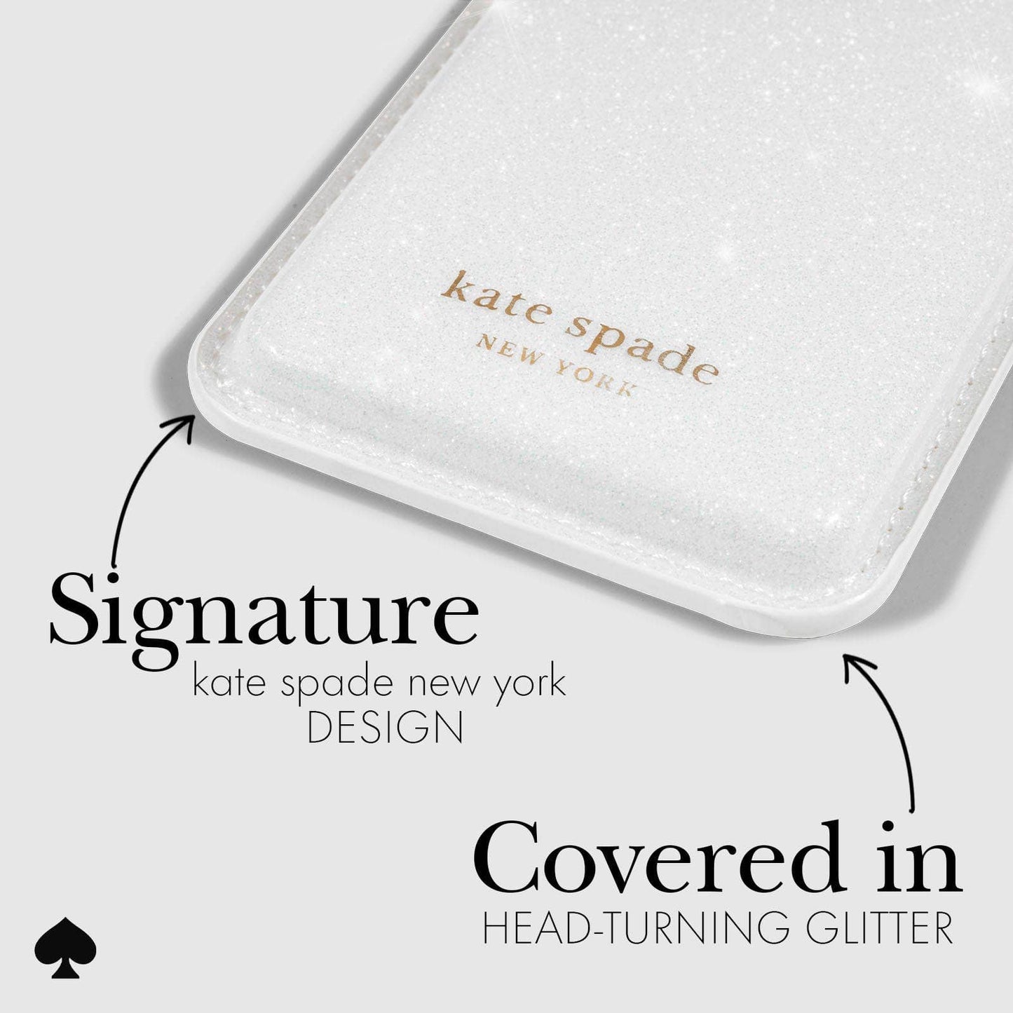 Kate Spade Wallet MagSafe White Glitter
