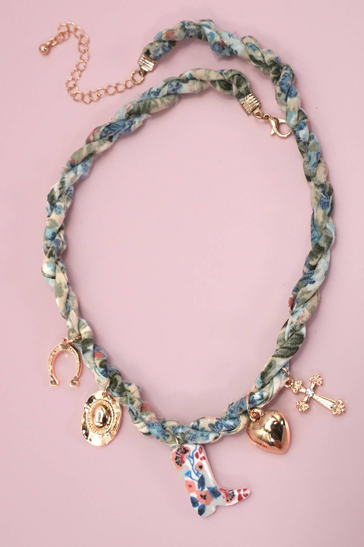 Western Scarf Charm Necklace