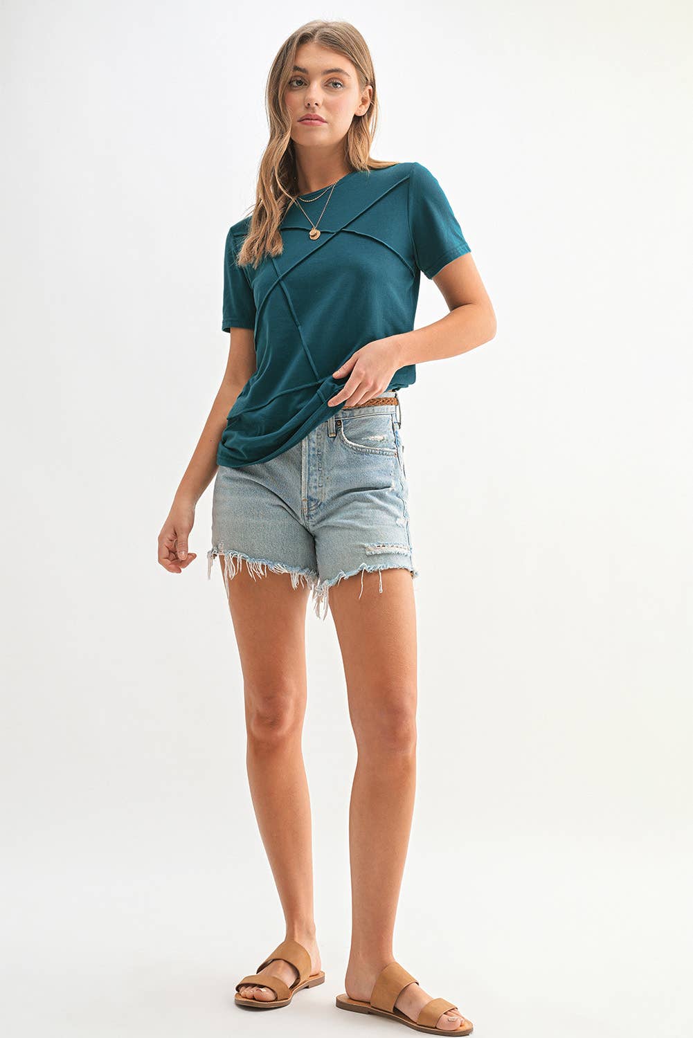 Casual Stripe Short Sleeve