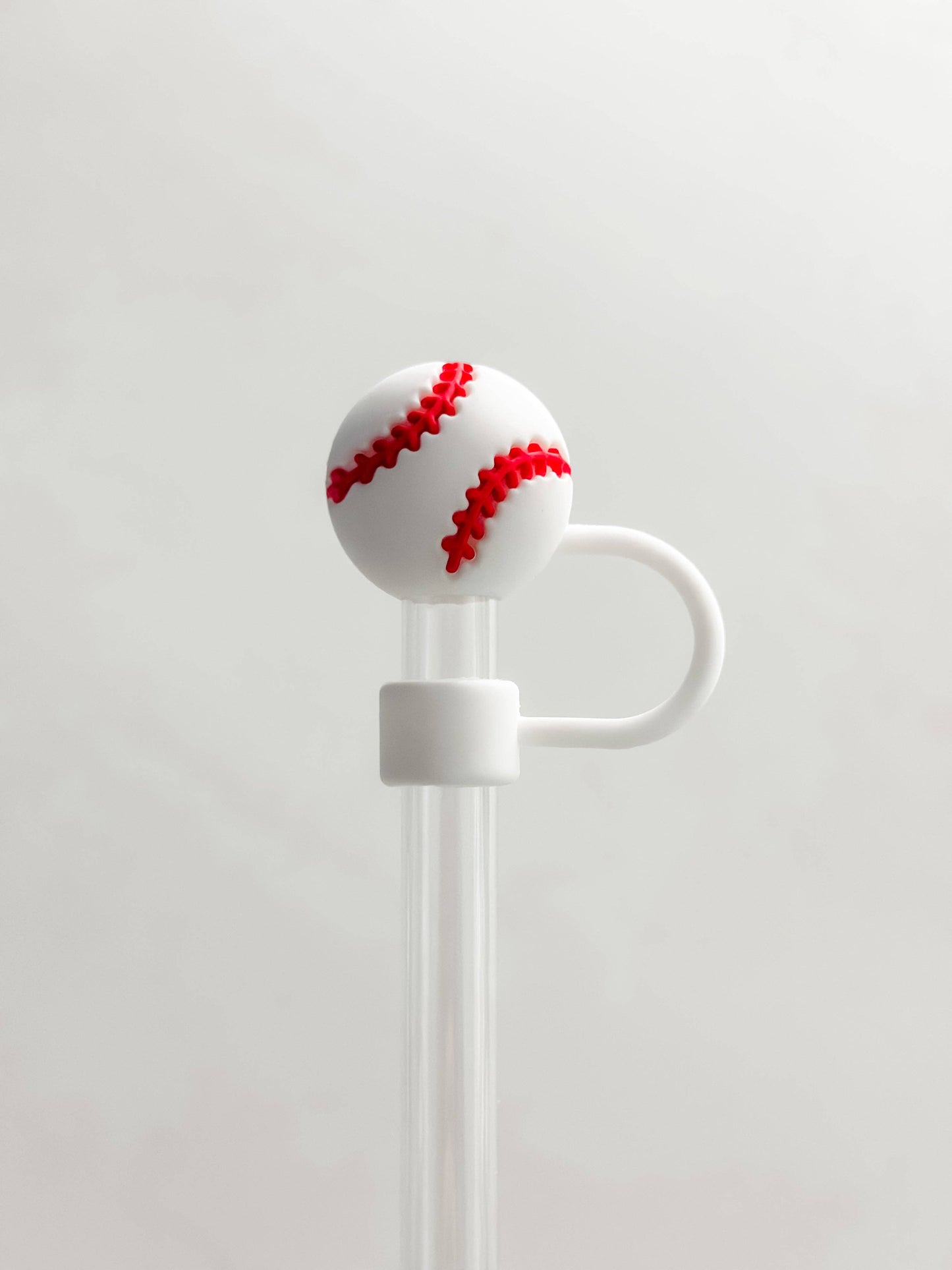 Straw Cover 10MM "Baseball" - Threads Boutique