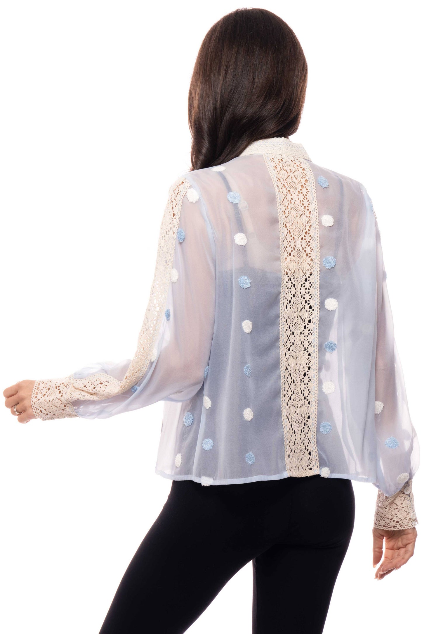 Grace Polka Dot Lace Blouse