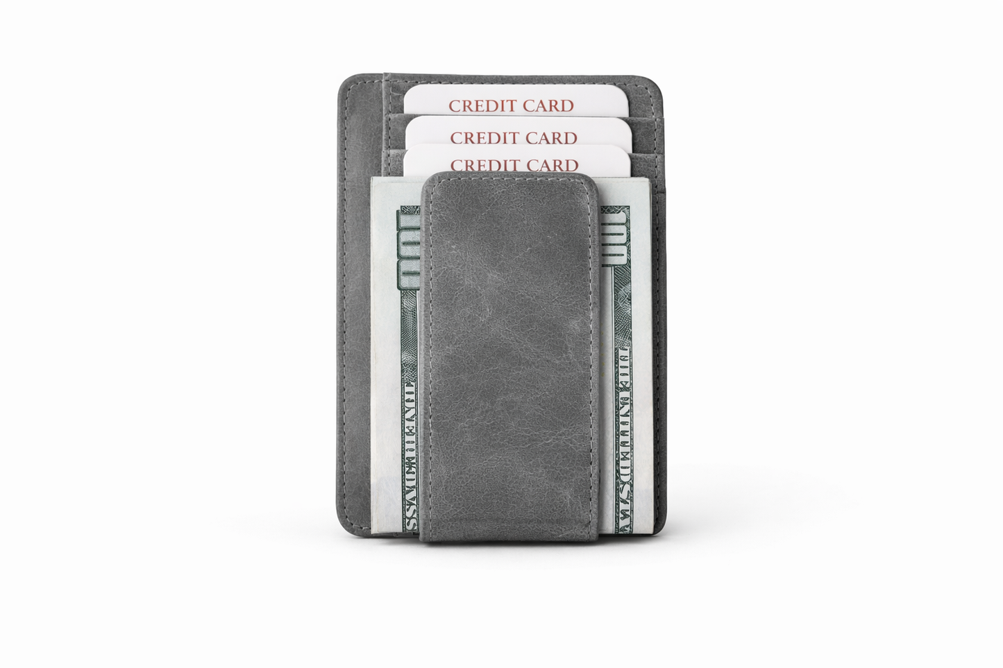 Leather Card Holder with Money Clip