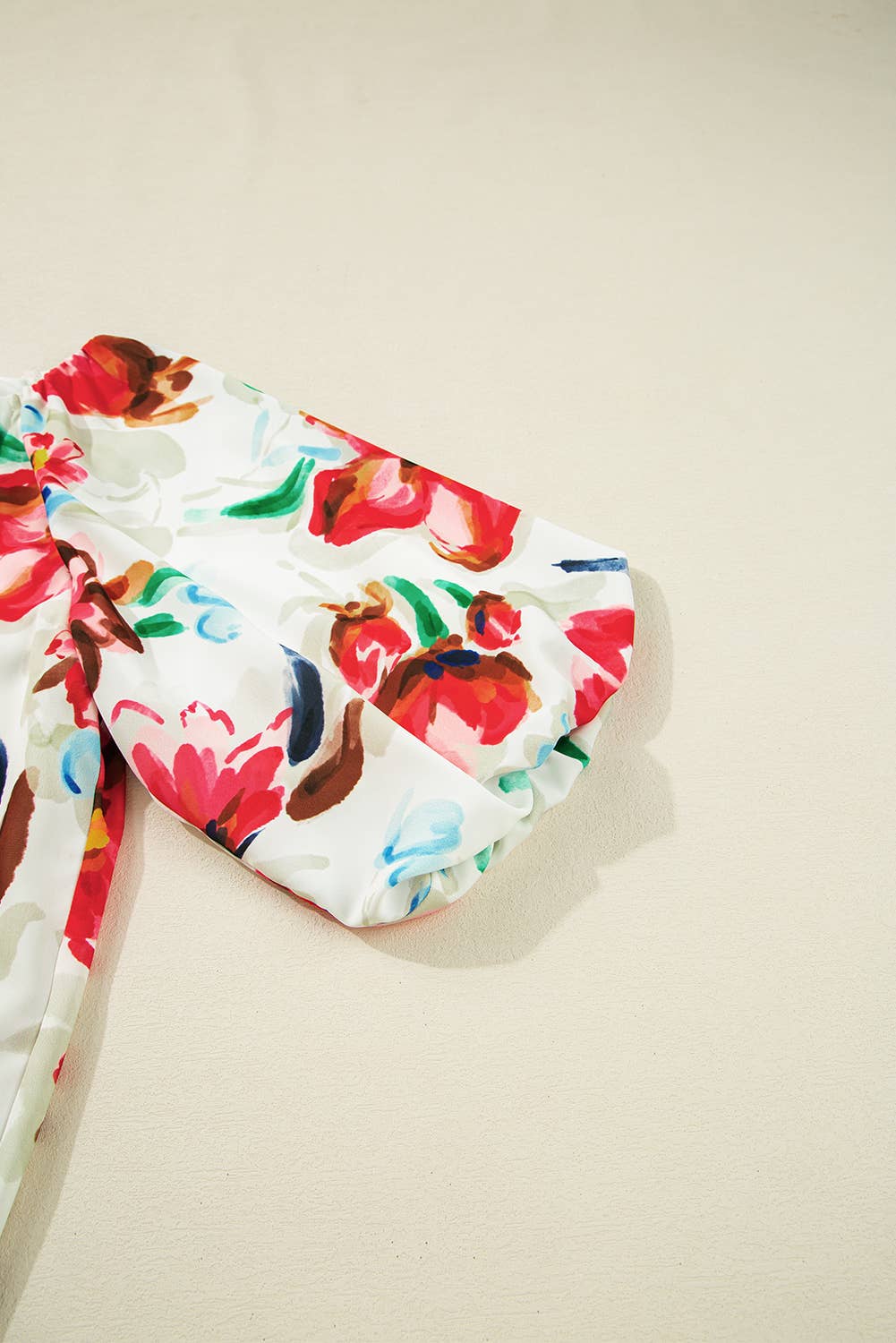 Floral Print Half Sleeve Blouse