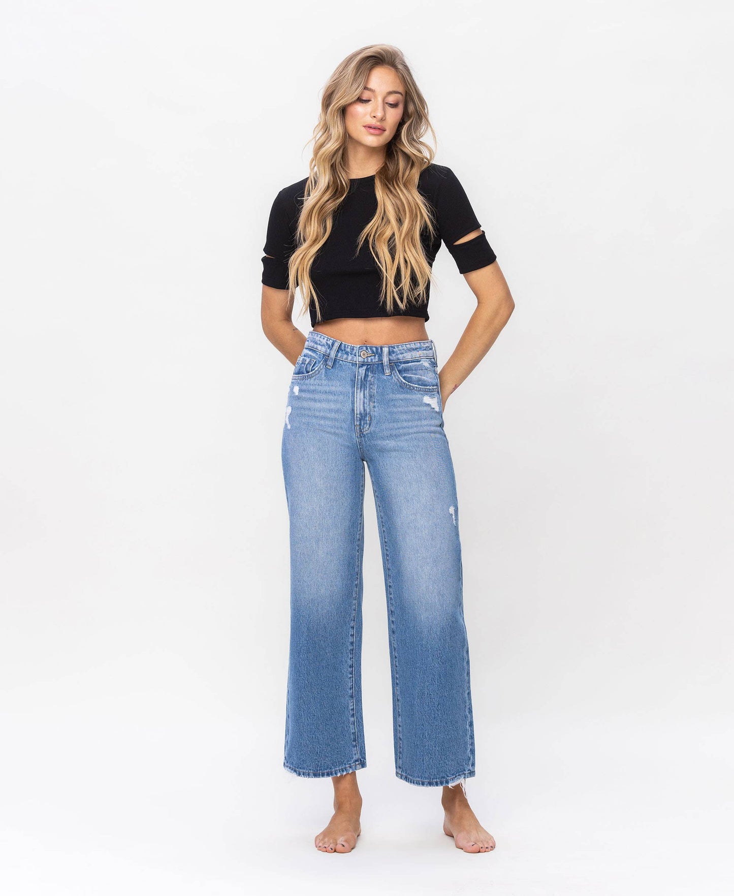 Super High Rise Wide Vervet Jeans