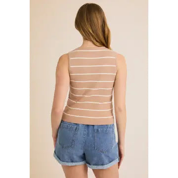 Sleeveless Striped Top