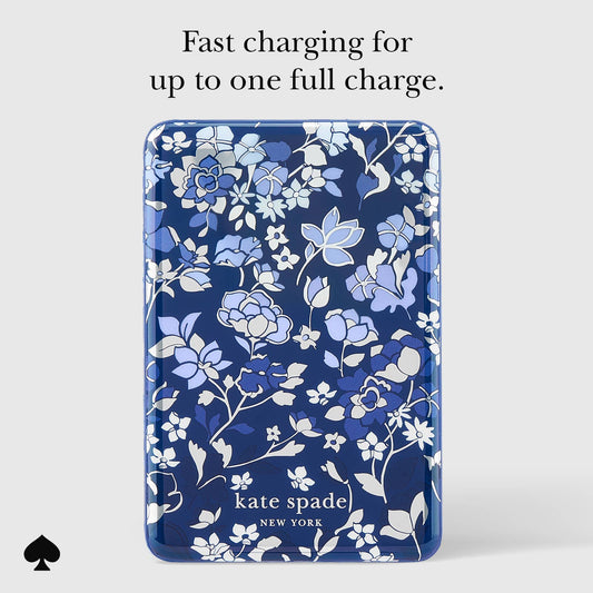Kate spade New York MagSafe Portable Charge - Flowerbed Blue