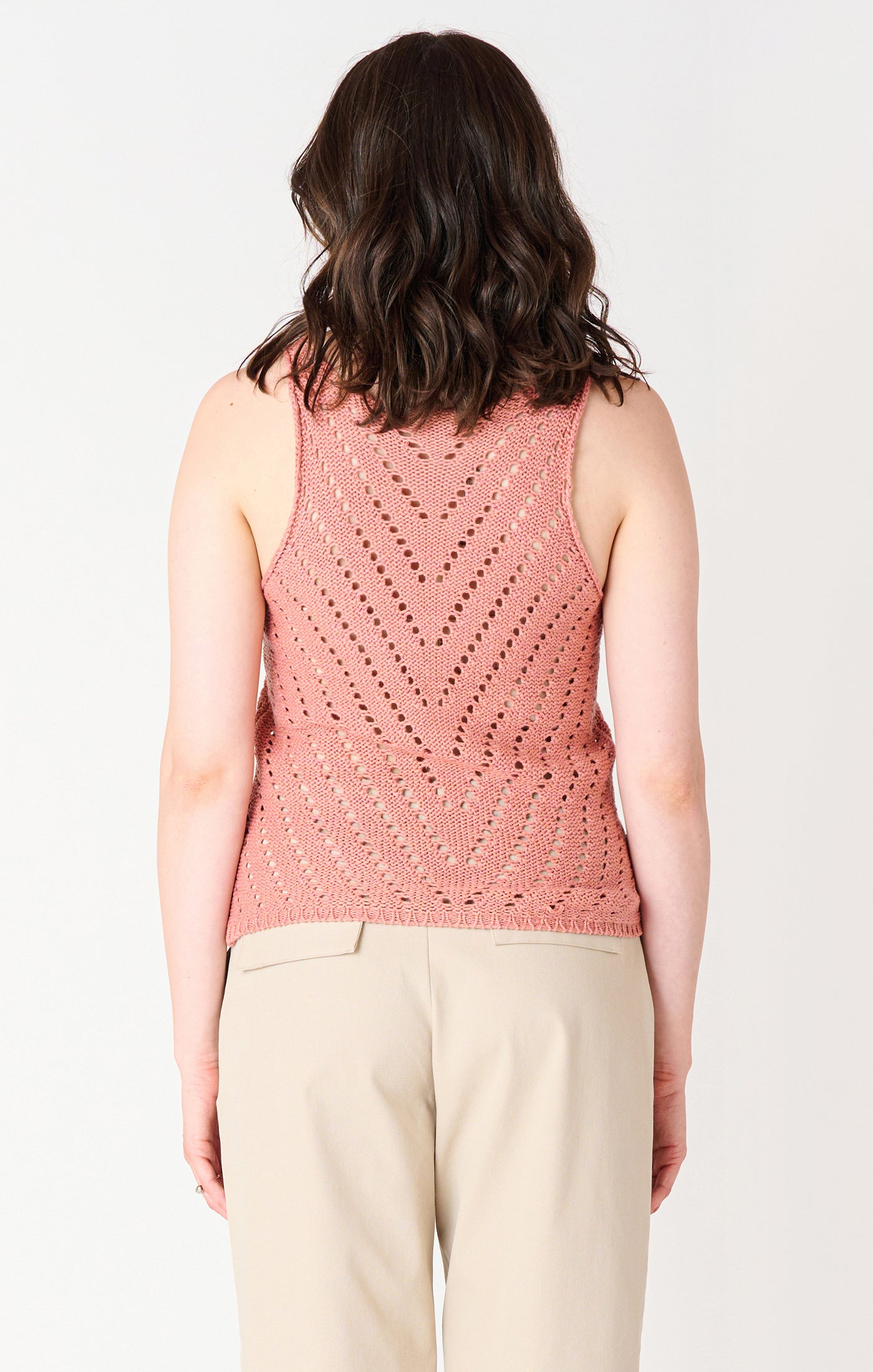 Pointelle Knit Tank Top