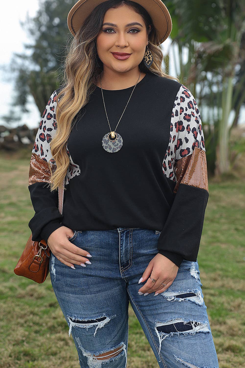 Leopard Sequin Long Sleeve