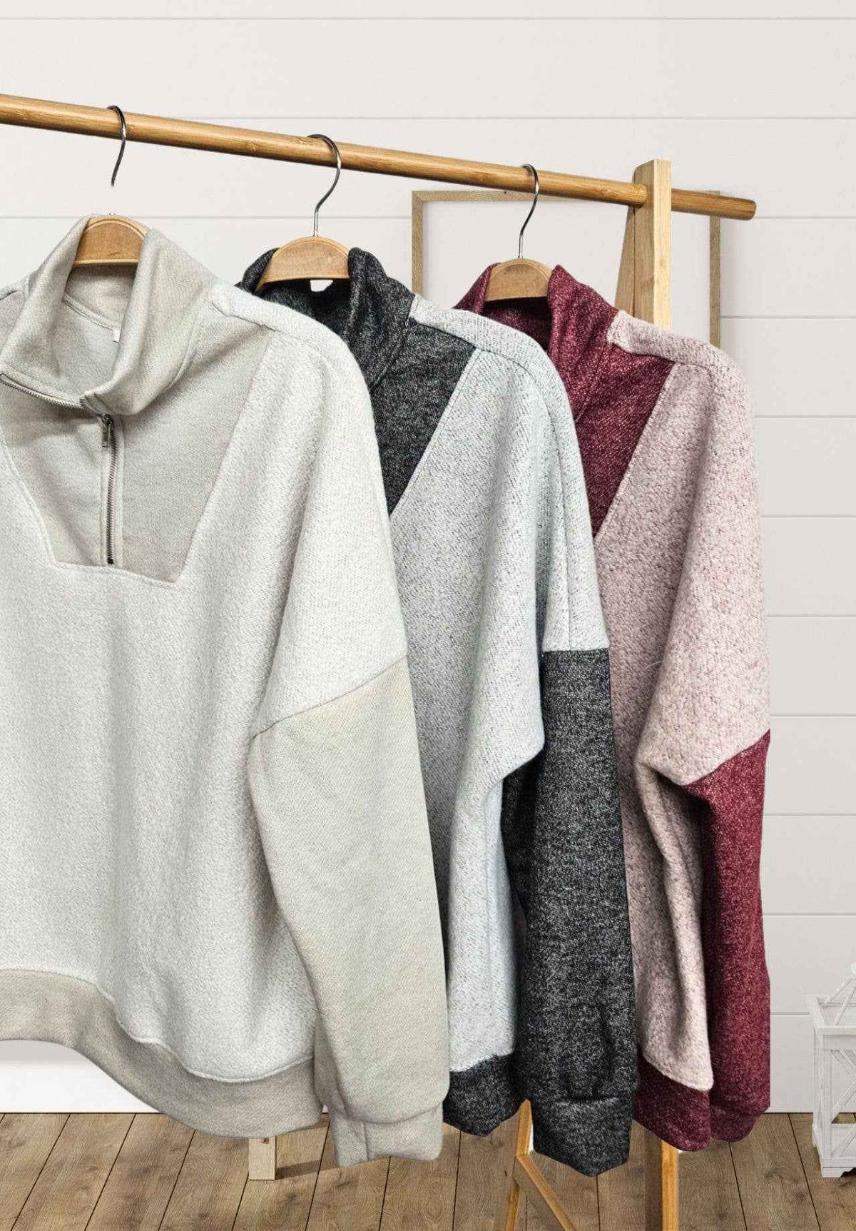 Colorblock Half Zip Sweatshirt