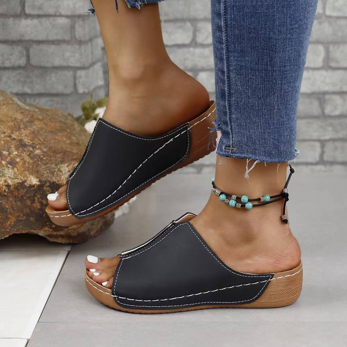 Trendy Simple Wedge Sandals