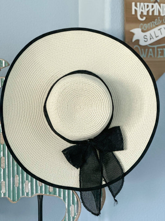 Farrah Floppy Hat "Black Milk"
