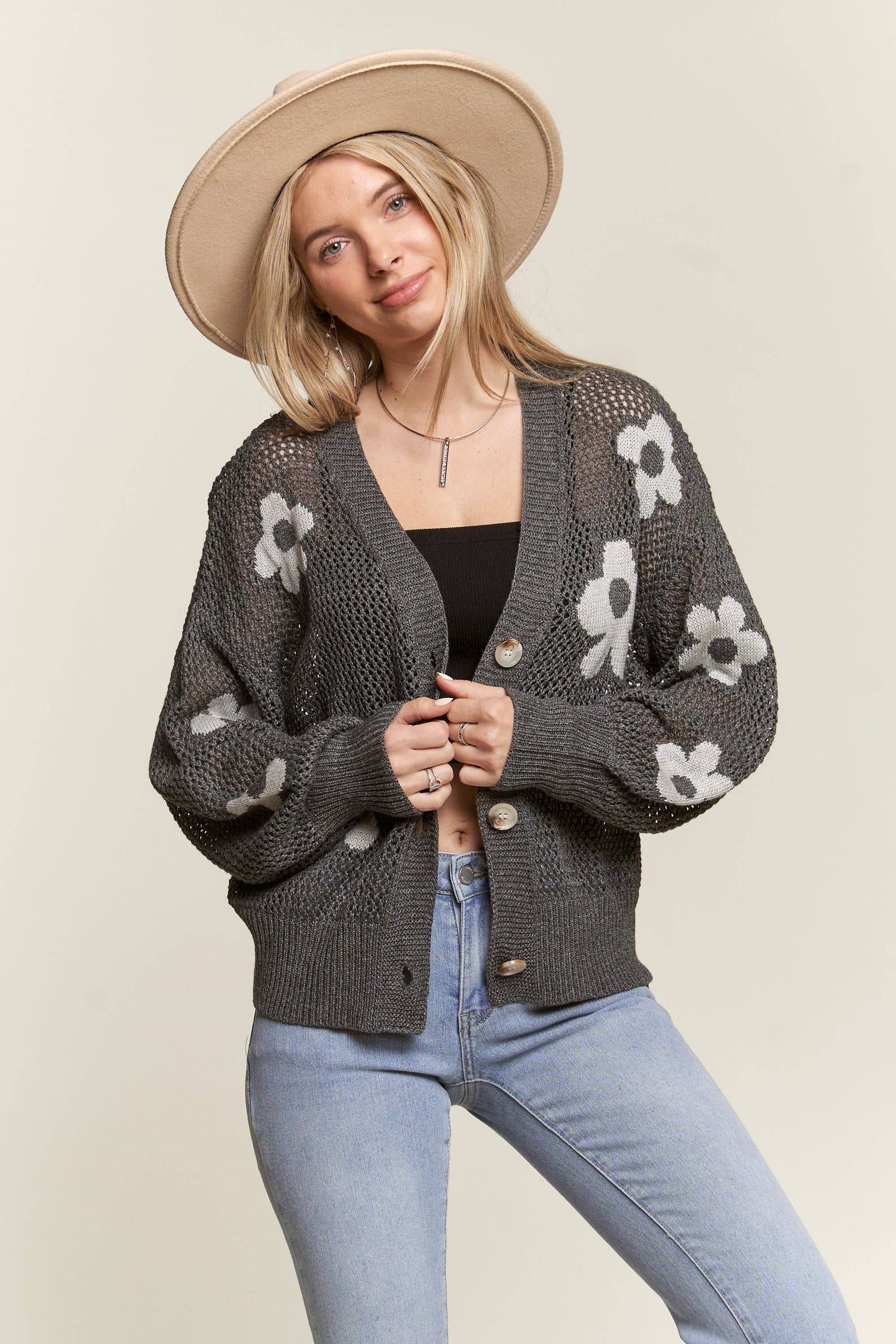 Lightweight Floral Cardigan