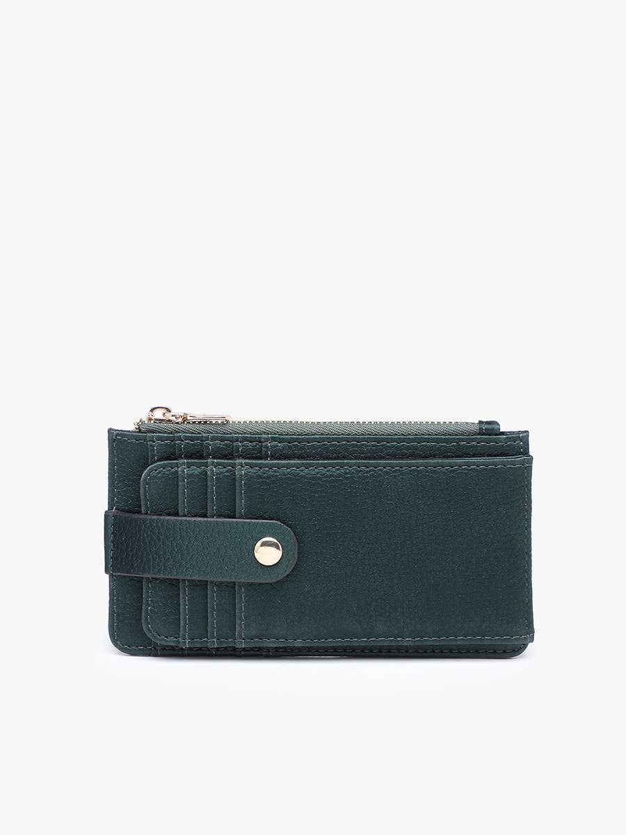 Mae RFID Multi-Card Wallet w/ Strap Snap Closure