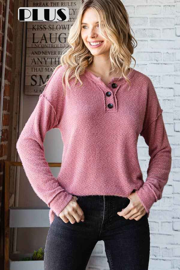 Knit Button Top