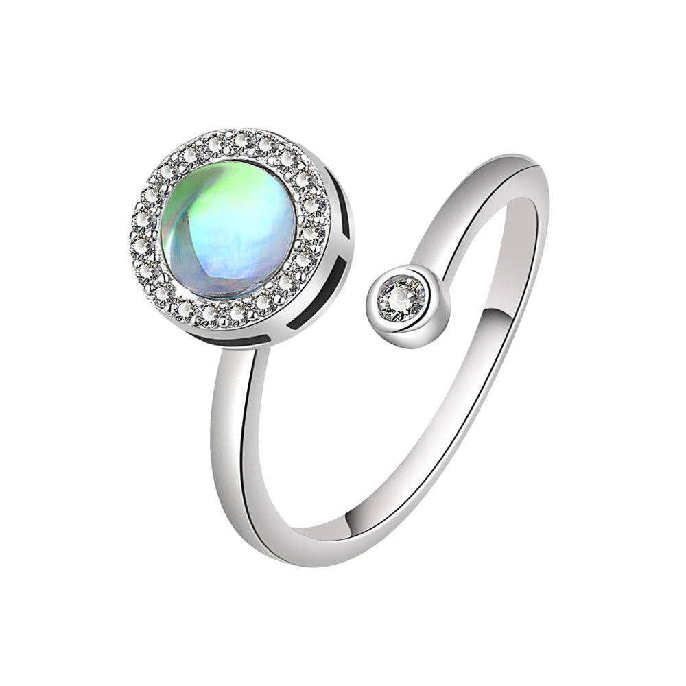 Moonstone Anxiety Fidget Spinner Ring