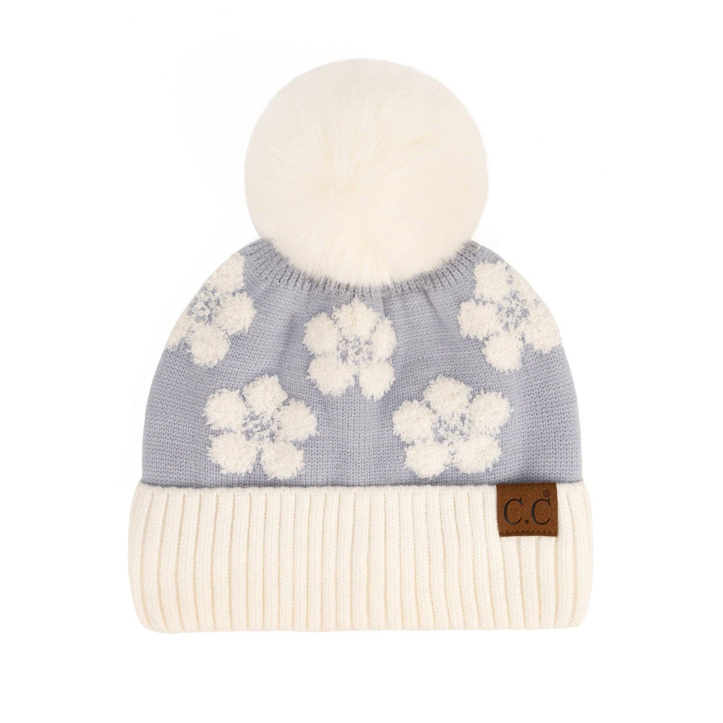 CC Chenille Daisy Pattern Beanie