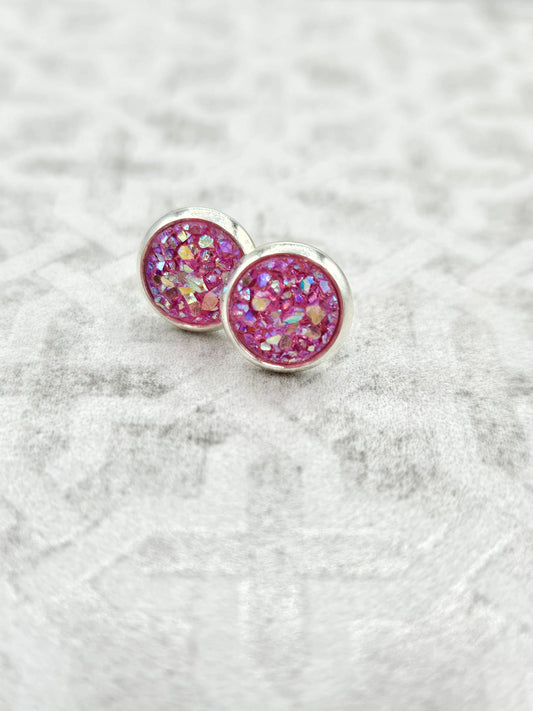 Pink Ice Studs