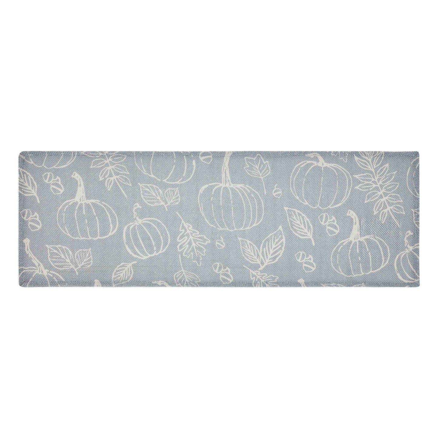 Grey Pumpkin Table Runner Fall Farmhouse Decor 12x36