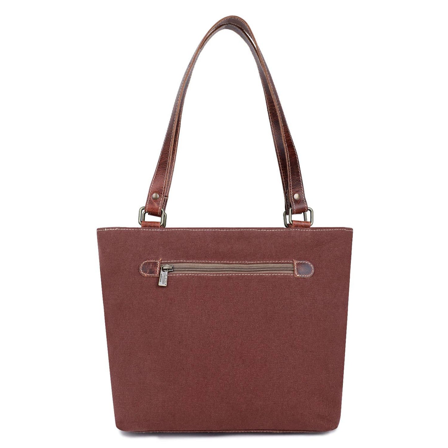 Canvas & Leather Crossbody Bag - Linen/Cordovan